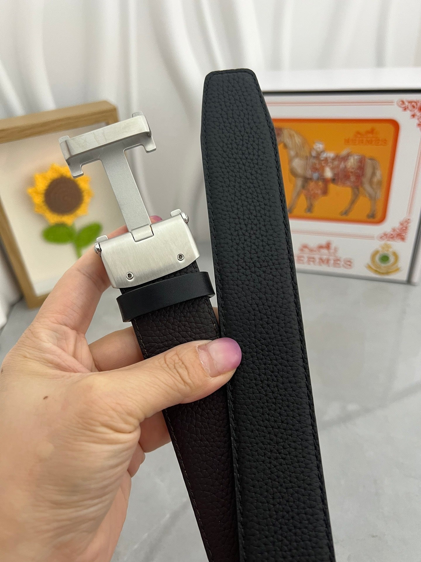 PREMIUM LEATHER BELT – SILVER BUCKLE EDITION