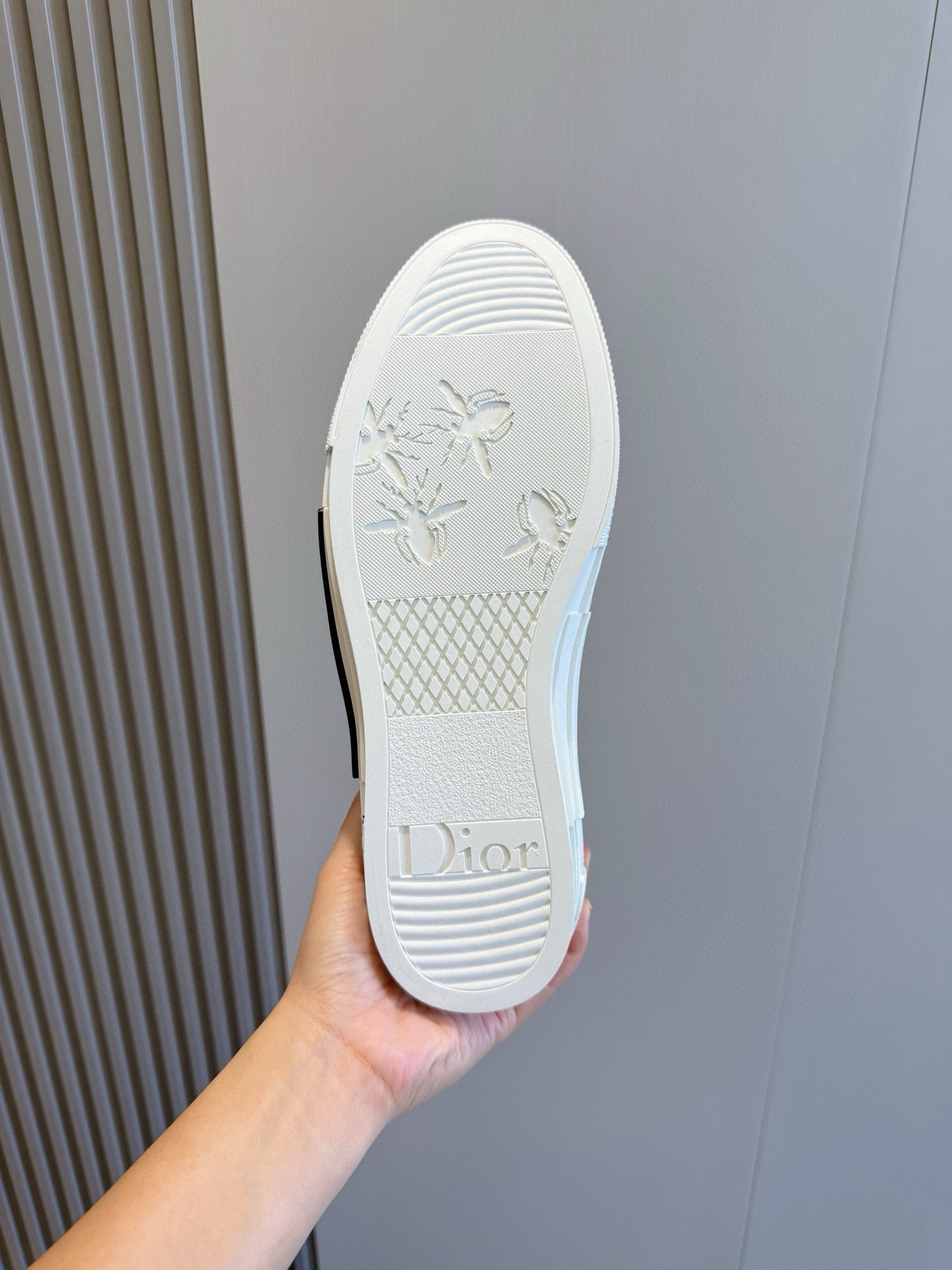 BLACK & BEIGE MONOGRAM HIGH-TOP SNEAKERS
