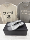 CLEAR MINIMALIST HEEL SANDALS