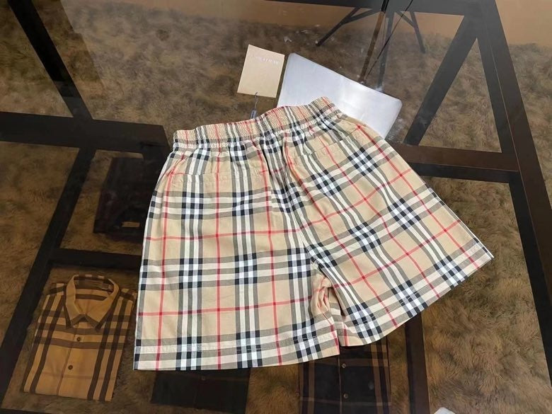 CLASSIC CHECK ELASTIC WAIST SHORTS