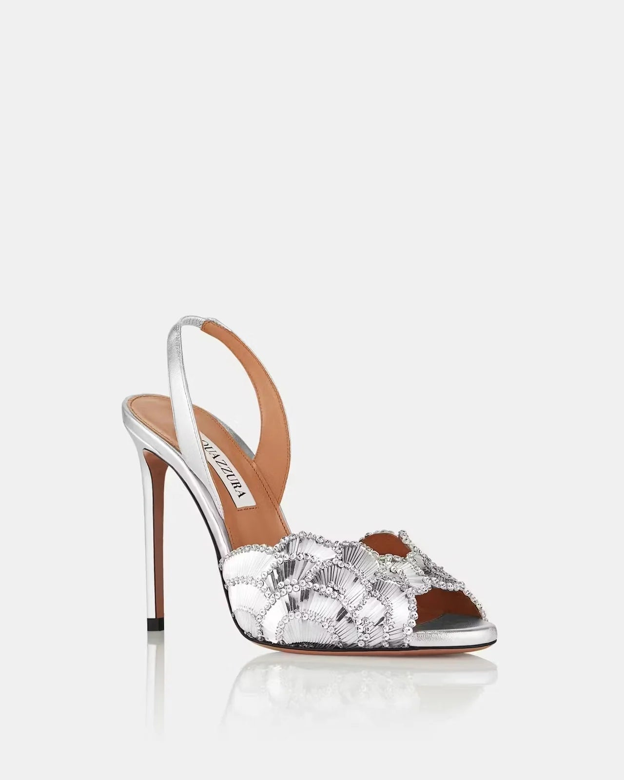 SILVER STRAP HEELS