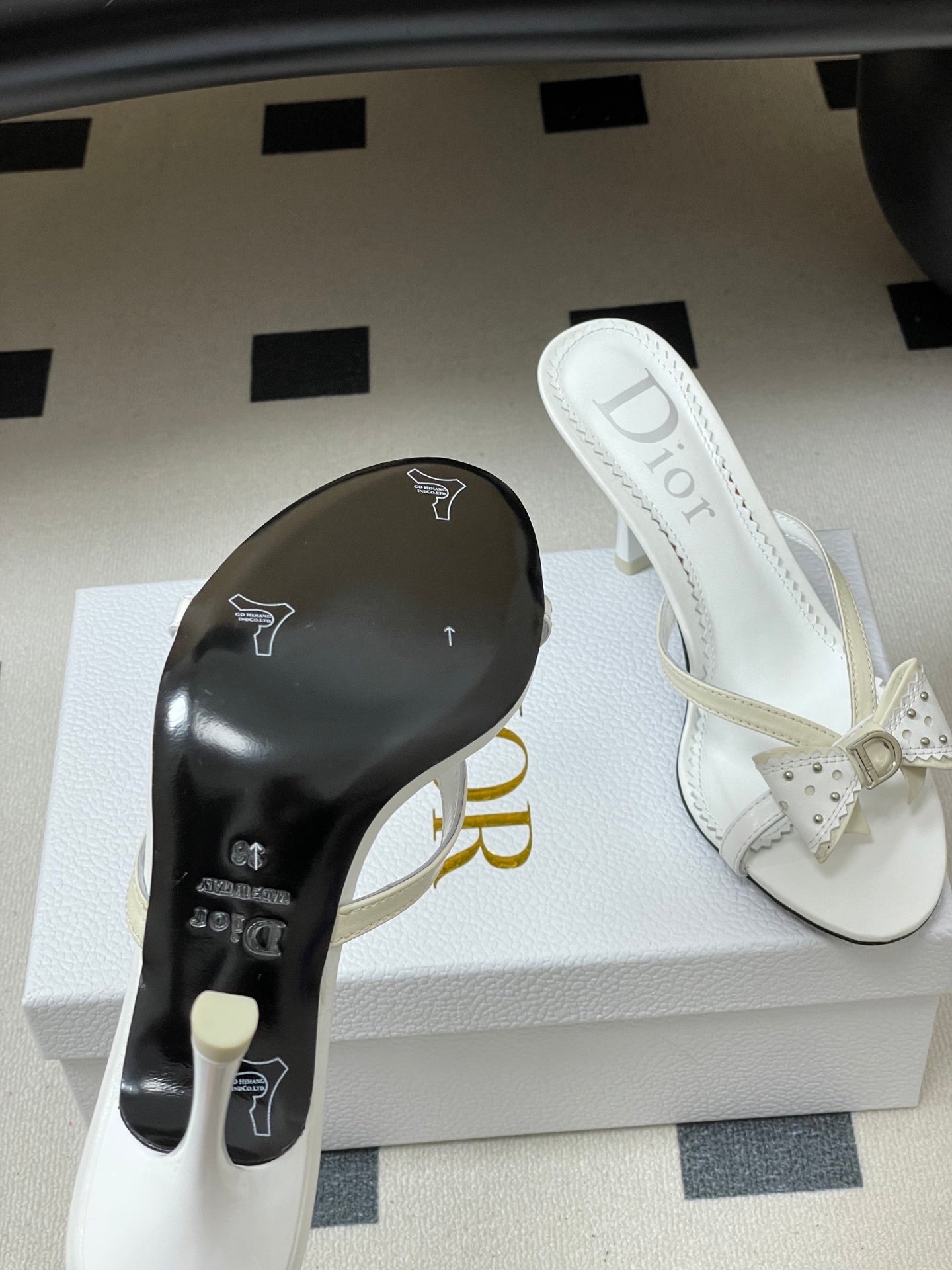 IVORY BOW DETAIL STRAP STILETTO SANDALS