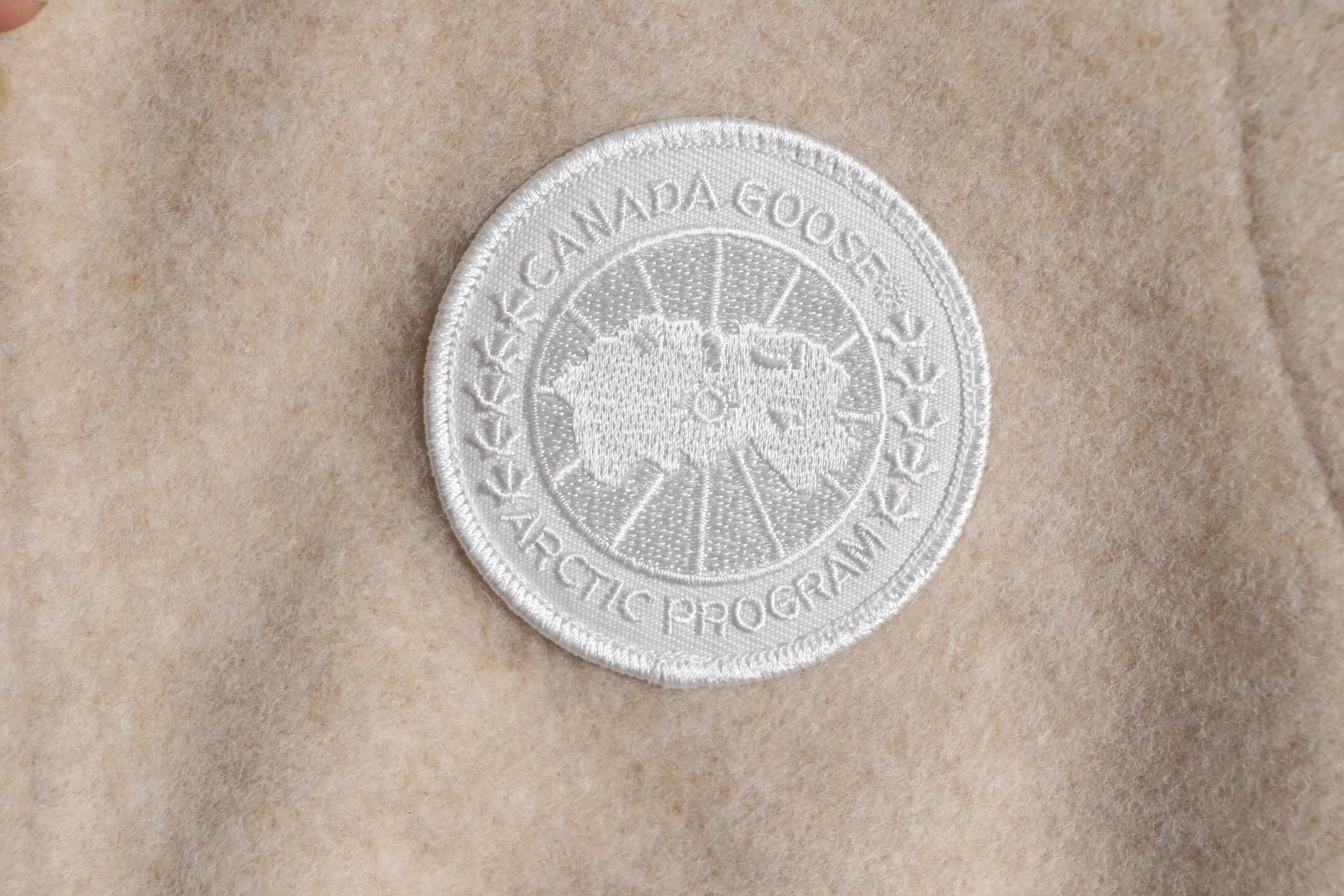 BEIGE ZIP-UP WOOL BLEND VEST