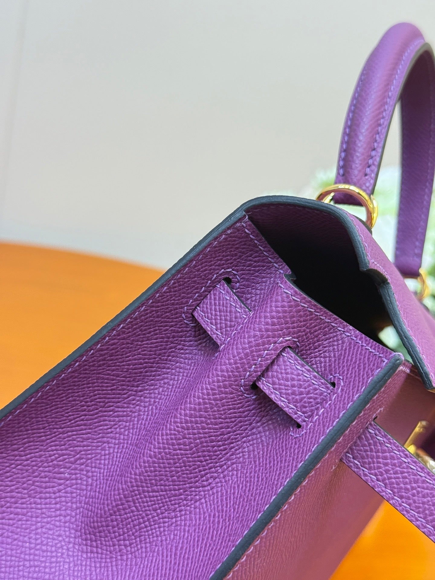 ROYAL PURPLE STRUCTURED LUXURY HANDBAG