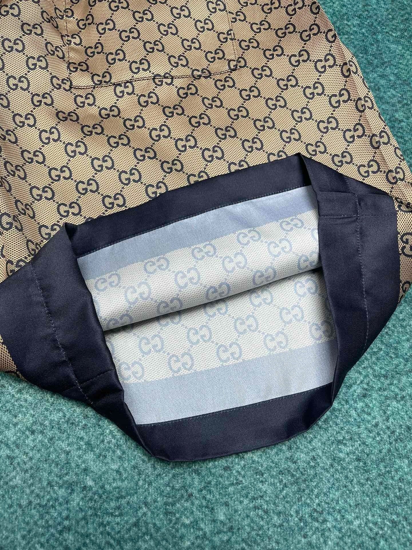 MONOGRAM PRINT SILK-STYLE SHIRT & SHORTS SET