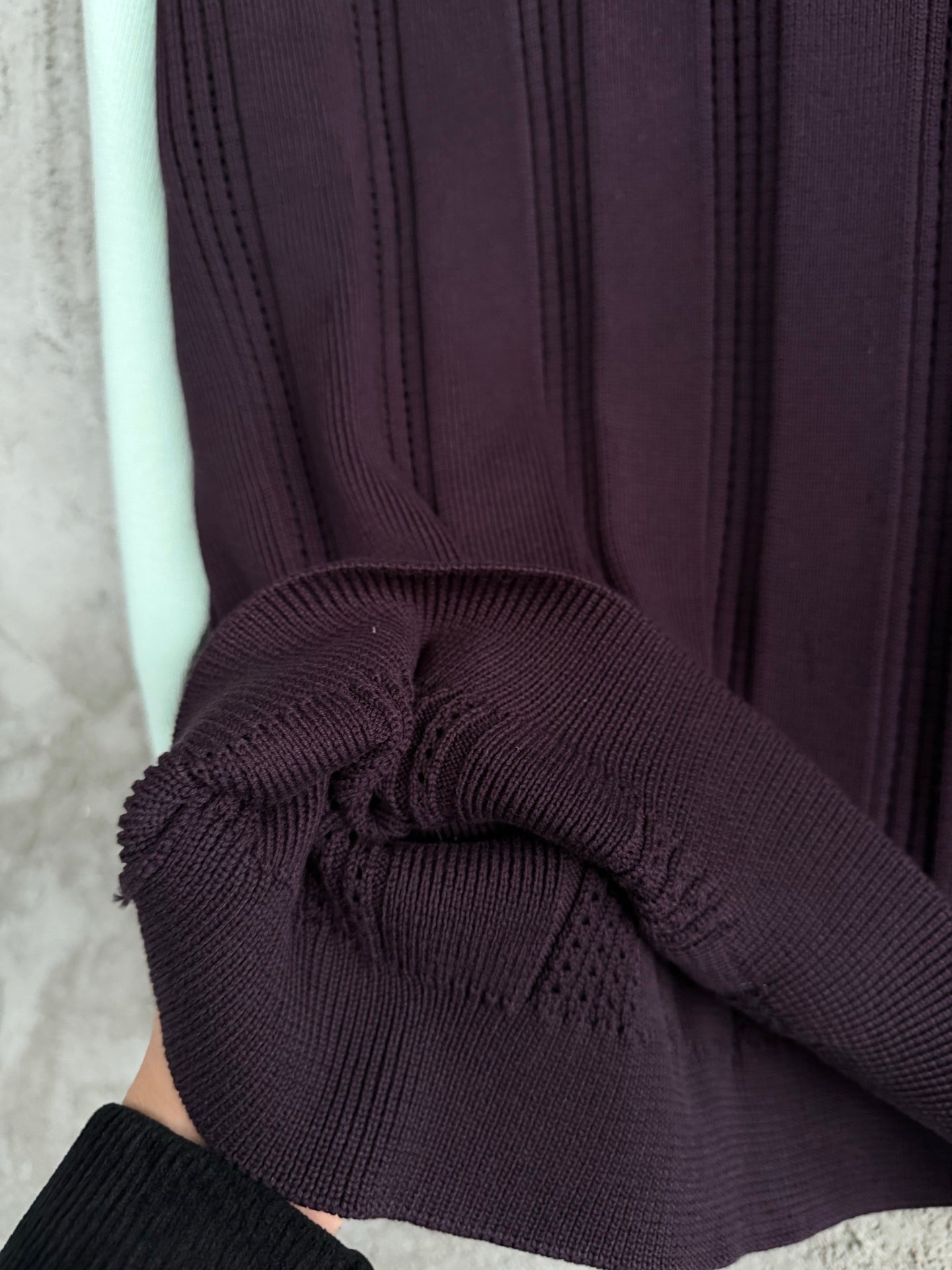 COLORBLOCK RIBBED KNIT LONG-SLEEVE POLO