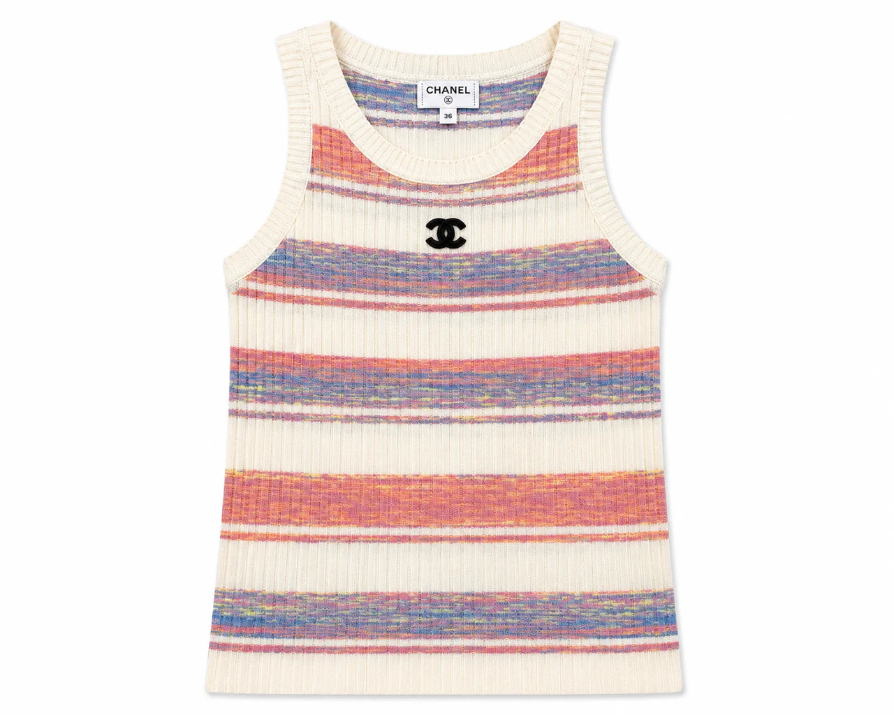 MULTICOLOR RIBBED TANK TOP