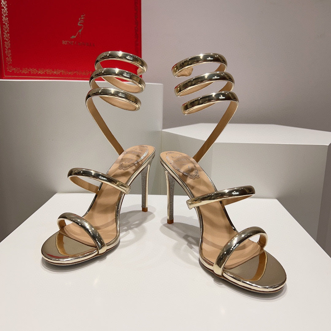 GOLD CHROME HEELS