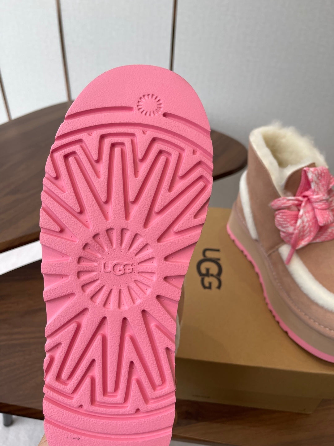 COZY PLATFORM ANKLE BOOTS – PINK