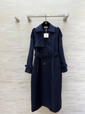 CLASSIC DOUBLE-BREASTED TRENCH COAT IN DEEP NAVY