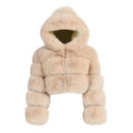 PLUSH FUR HOODED JACKET