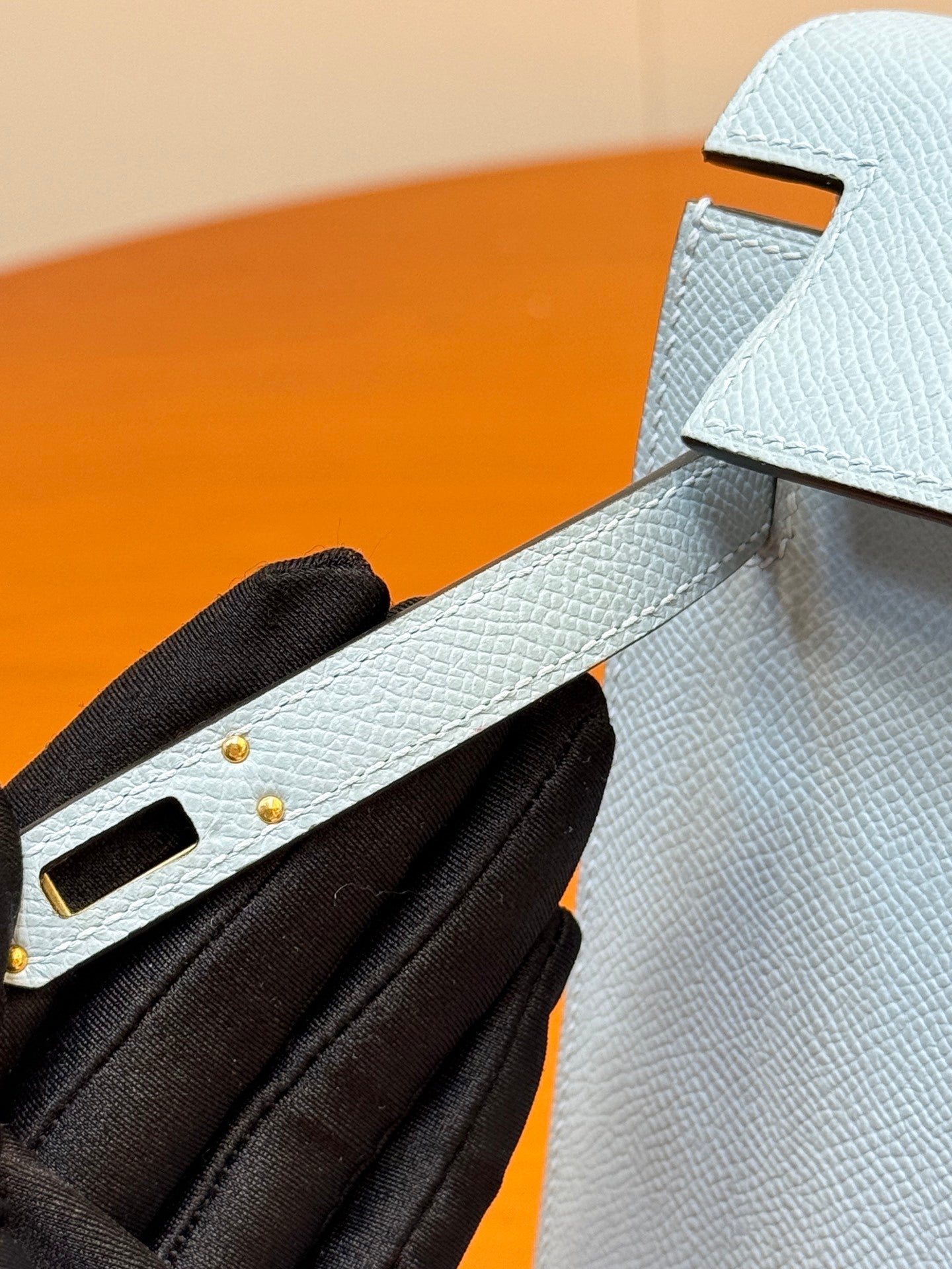 POWDER BLUE ELEGANCE TOP HANDLE BAG