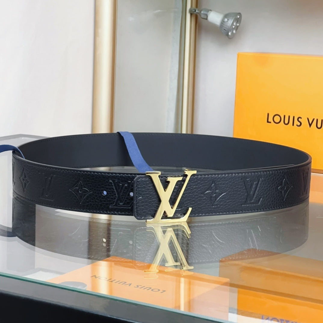 EMBOSSED LEATHER BELT – GOLD BUCKLE EDITION