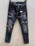 DISTRESSED ZIP SKINNY JEANS