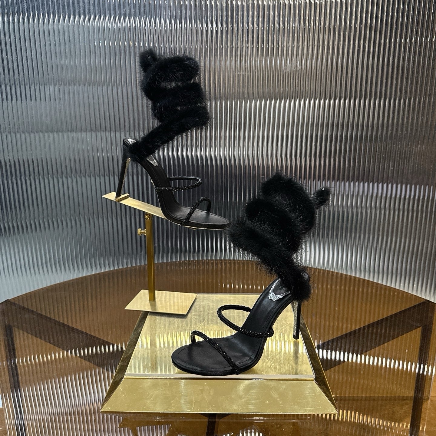 MIDNIGHT FUR HEELS