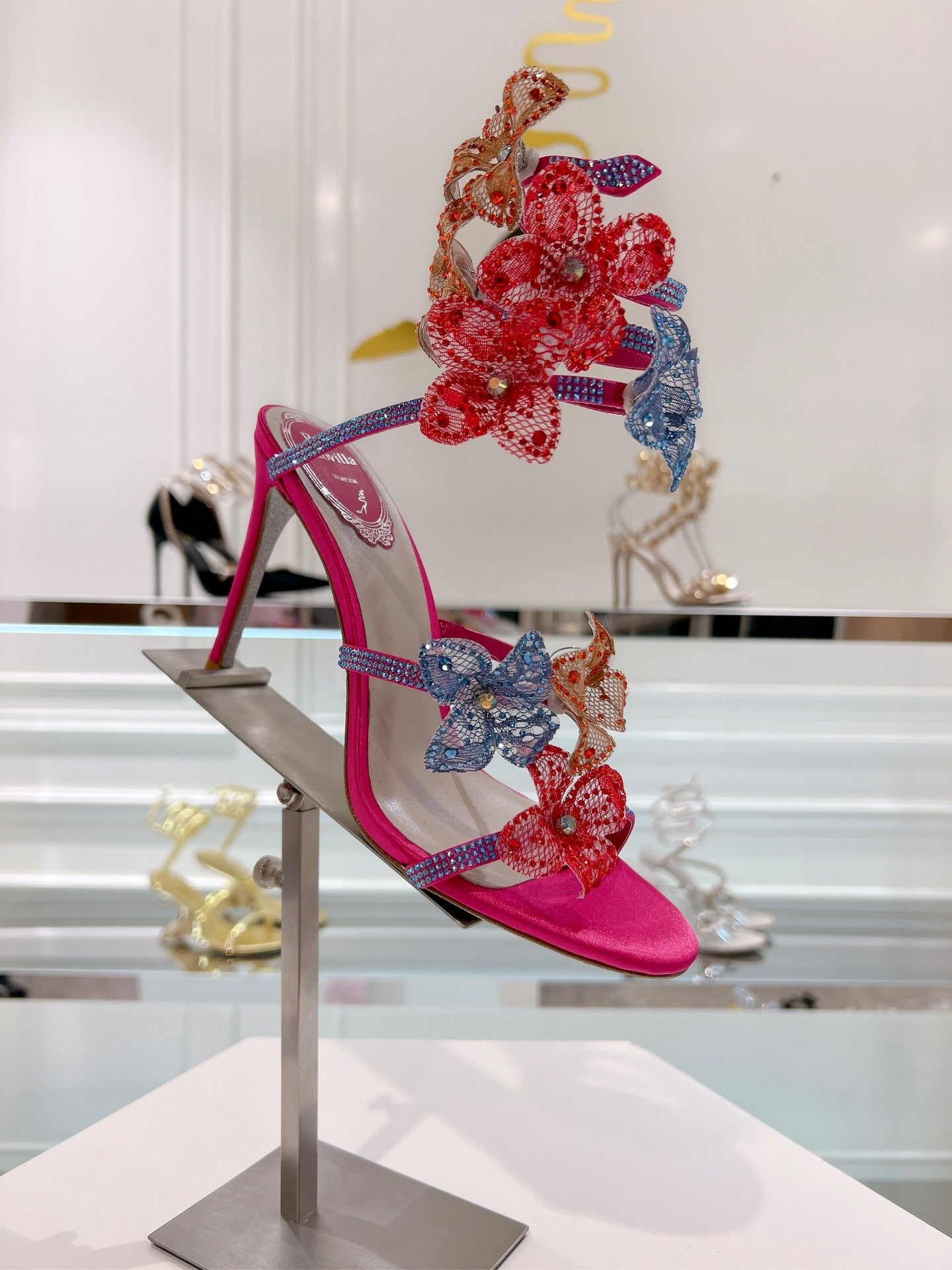 FLORAL BUTTERFLY HEELS