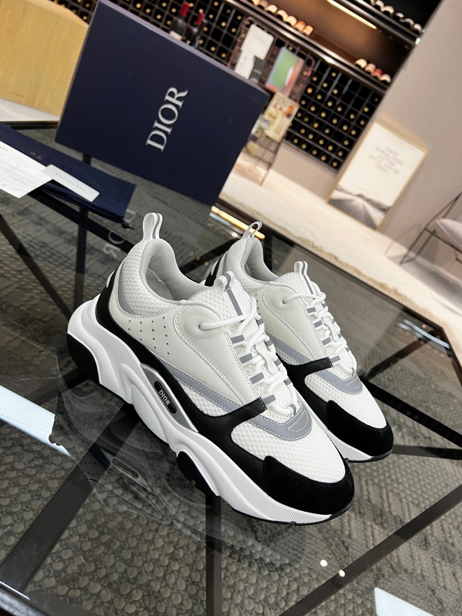 MONOCHROME CHUNKY TRAINER SNEAKERS