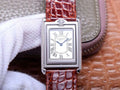 RECTANGULAR DIAL LEATHER STRAP WATCH
