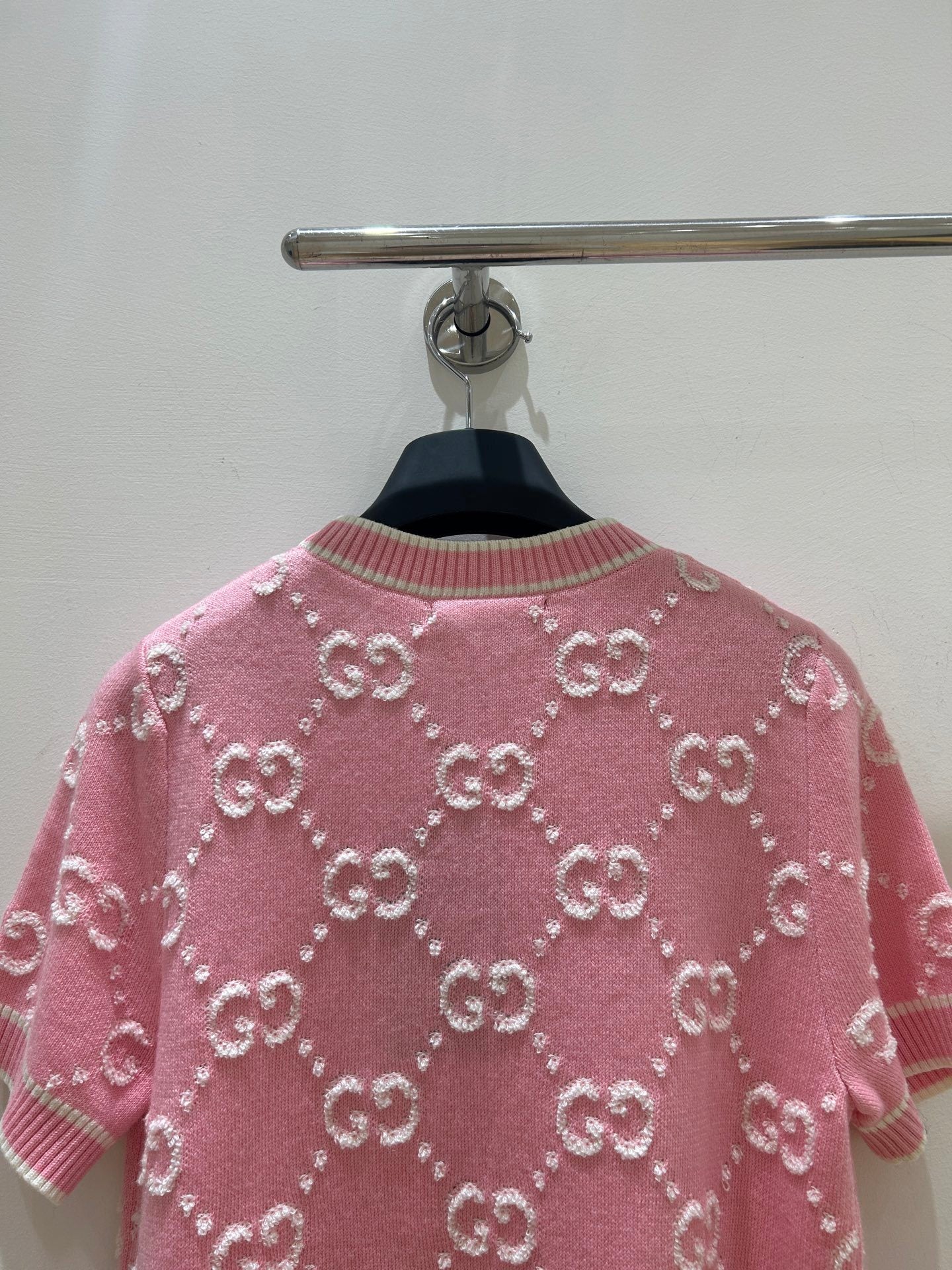 PINK MONOGRAM KNIT TOP
