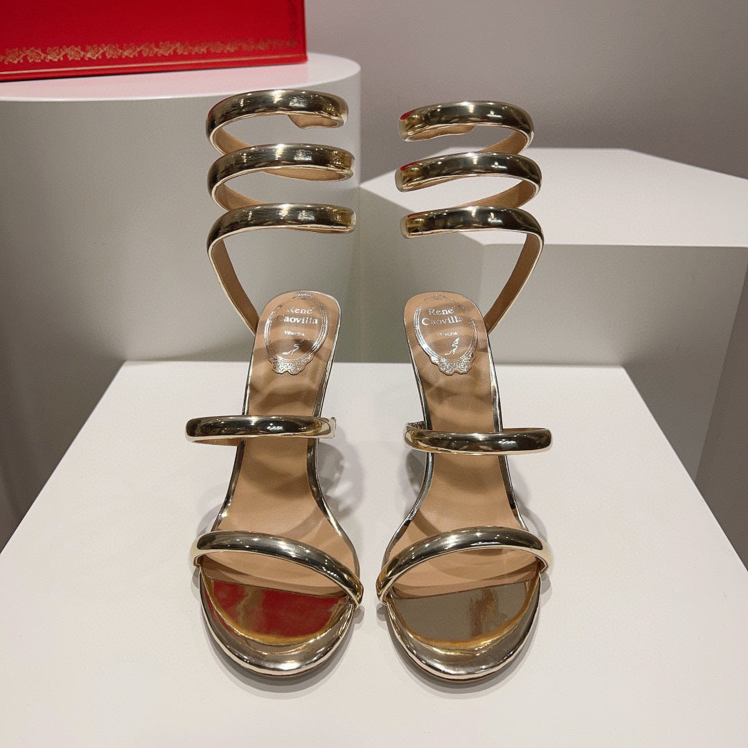 GOLD CHROME HEELS