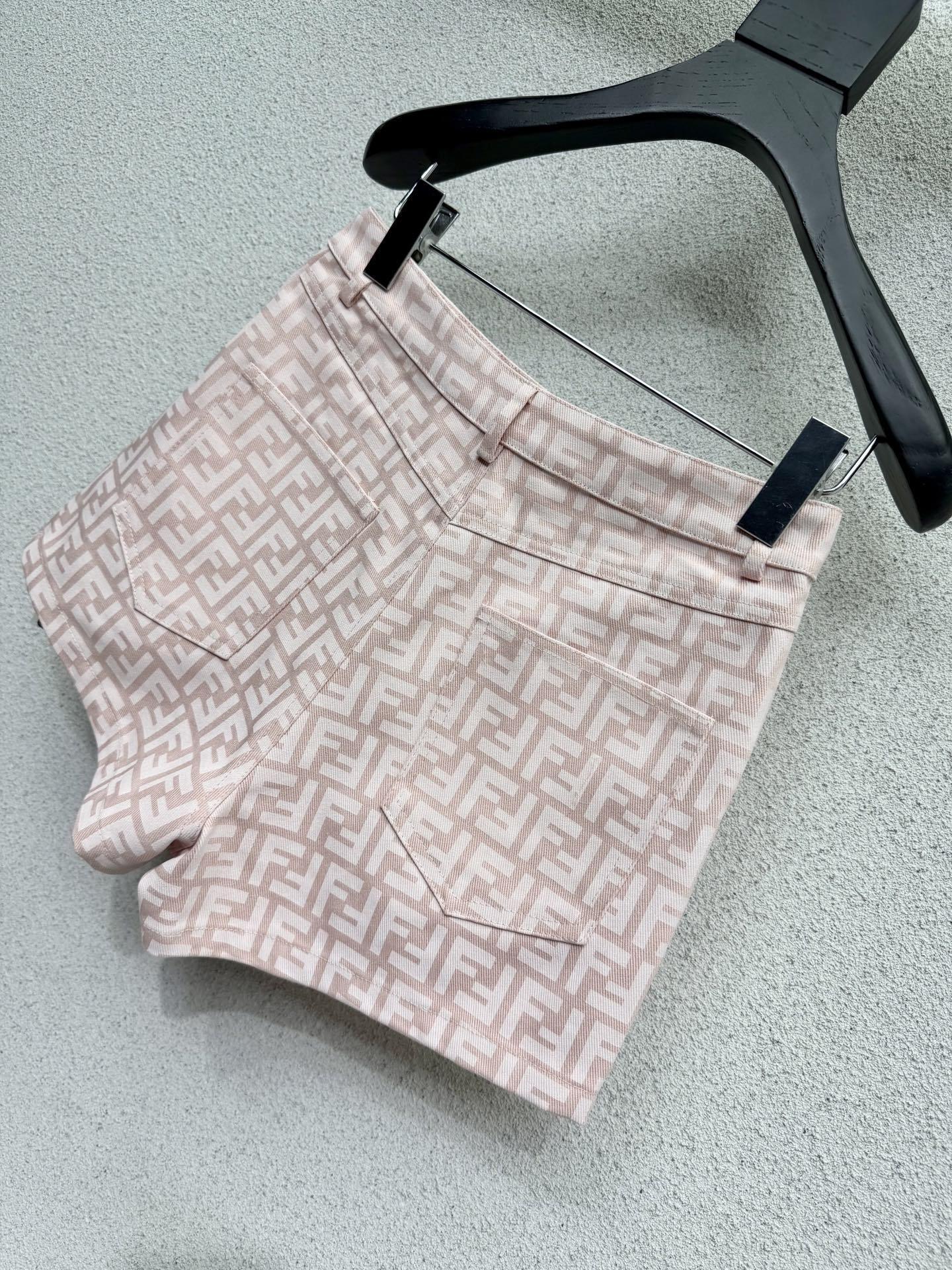 PINK MONOGRAM PRINT SHORTS