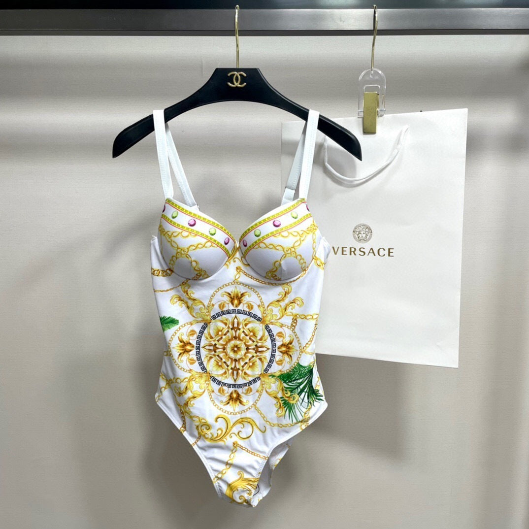 LUXE BAROQUE PRINT ONE-PIECE WITH SARONG