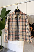 CLASSIC CHECK ZIP-UP JACKET WITH ELASTICATED CUFFS