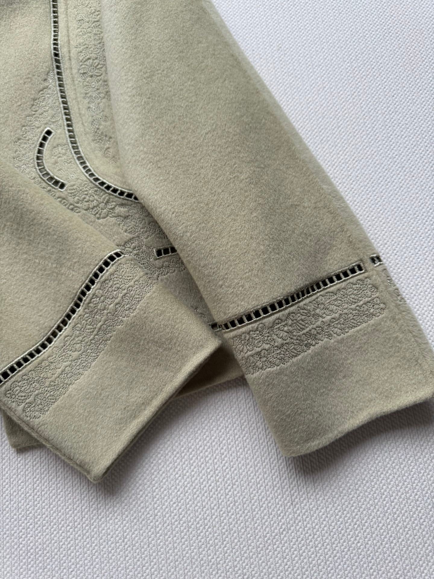 SOFT SAGE EMBOSSED JACKET WITH DECORATIVE TRIM