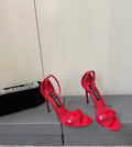 RED PATENT STRAPPY HEELS