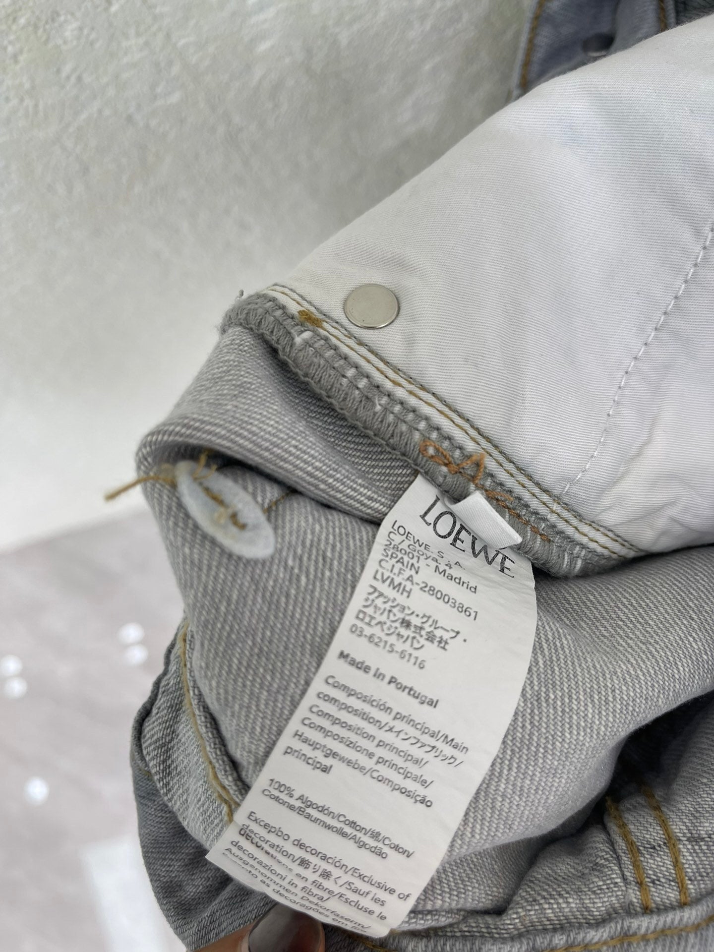 CRYSTAL EMBELLISHED WIDE LEG DENIM JEANS