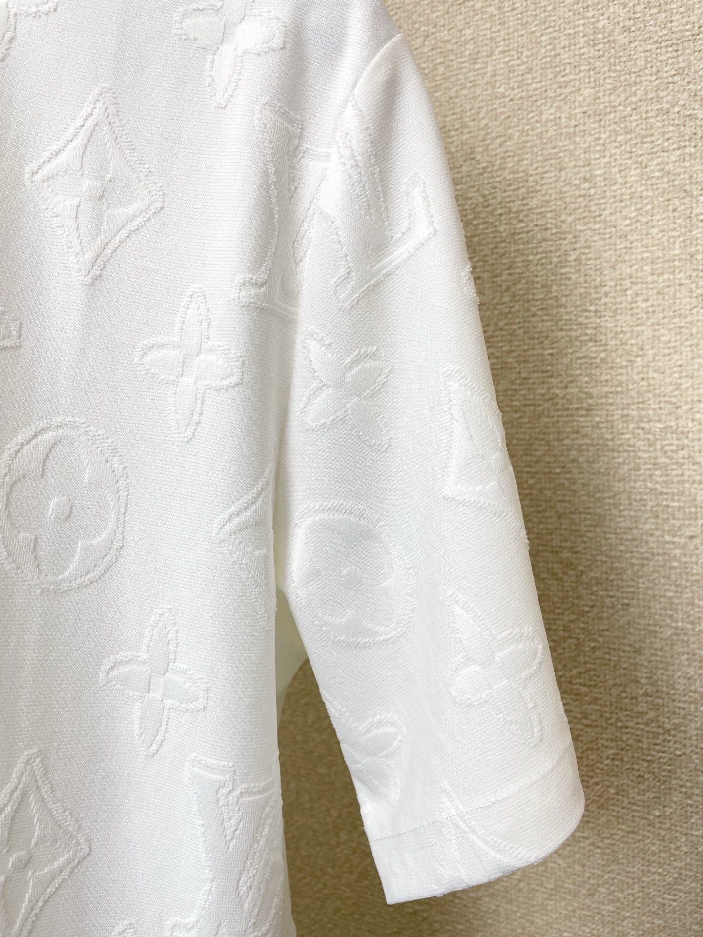 EMBOSSED MONOGRAM COTTON T-SHIRT