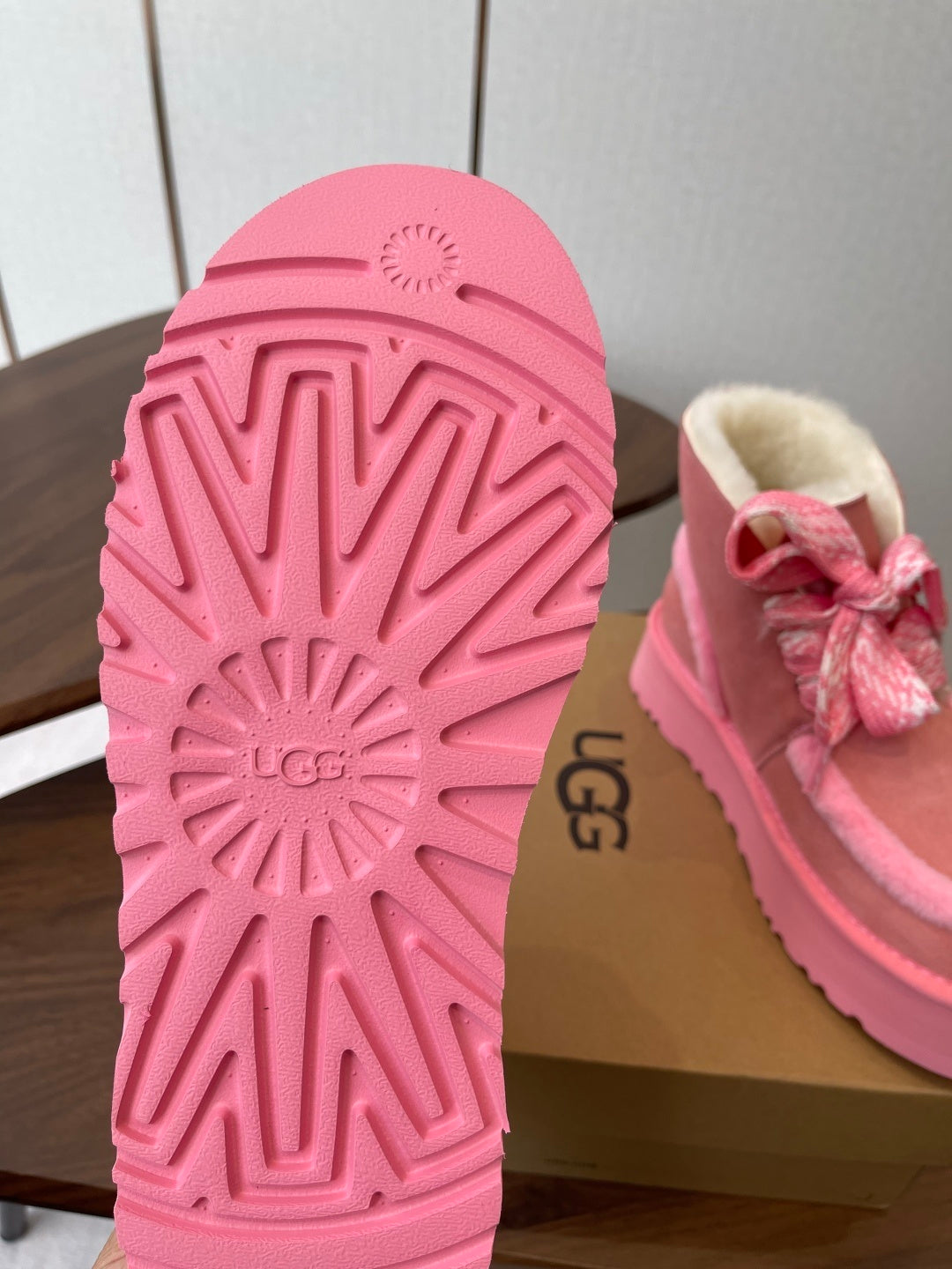 COZY PLATFORM ANKLE BOOTS – PINK