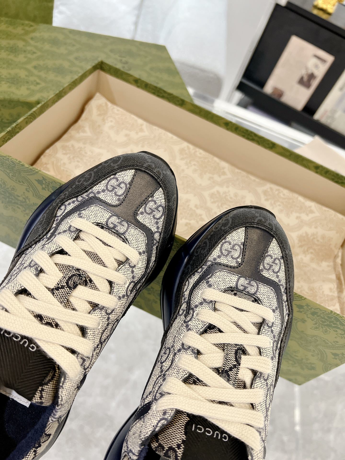 BROWN MONOGRAM CHUNKY SNEAKERS