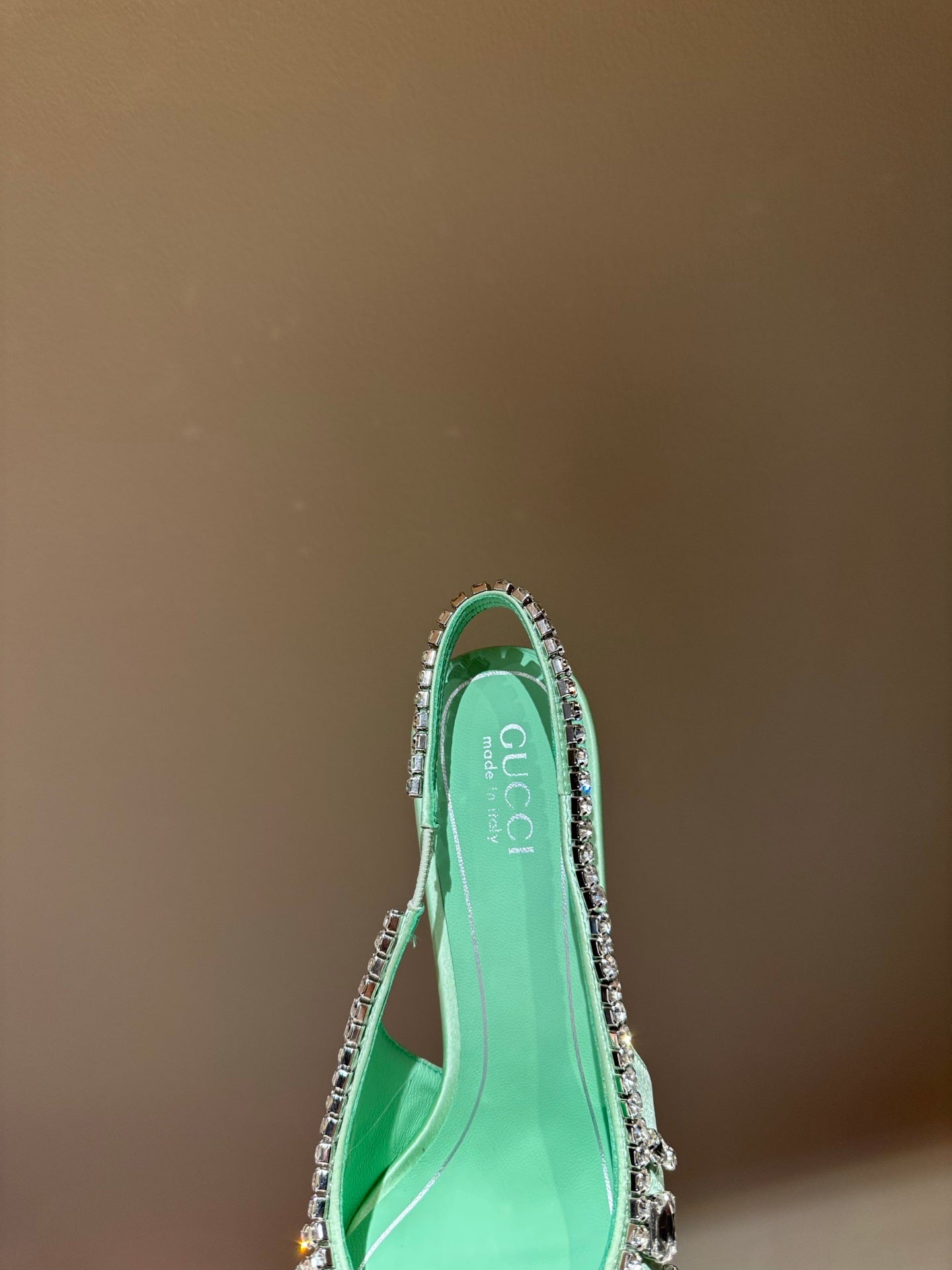 MINT EMBELLISHED SLINGBACK HEELS