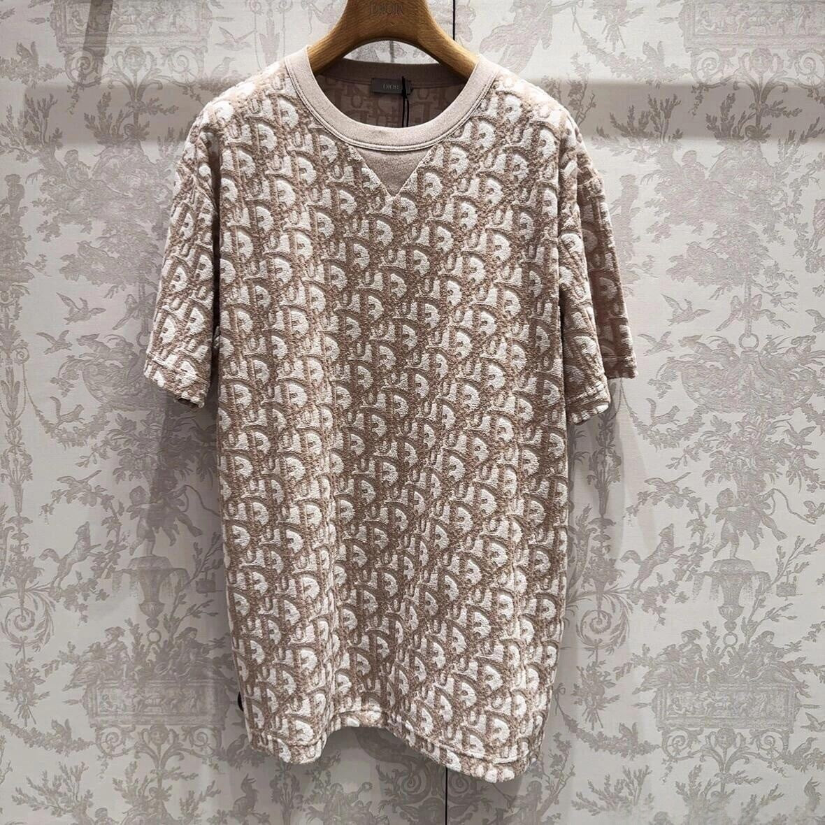 MONOGRAM TEXTURED KNIT T-SHIRT