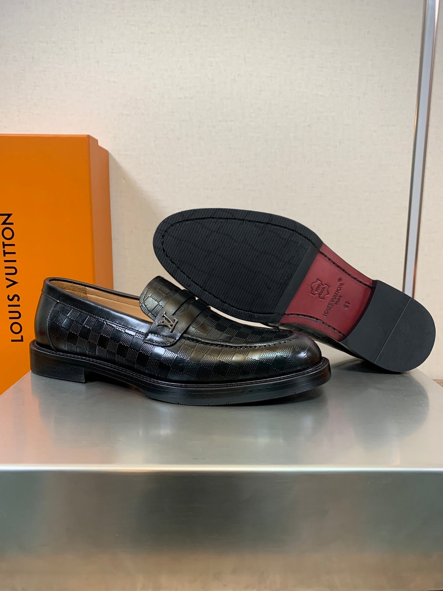 BLACK PATENT LEATHER WOVEN LOAFERS