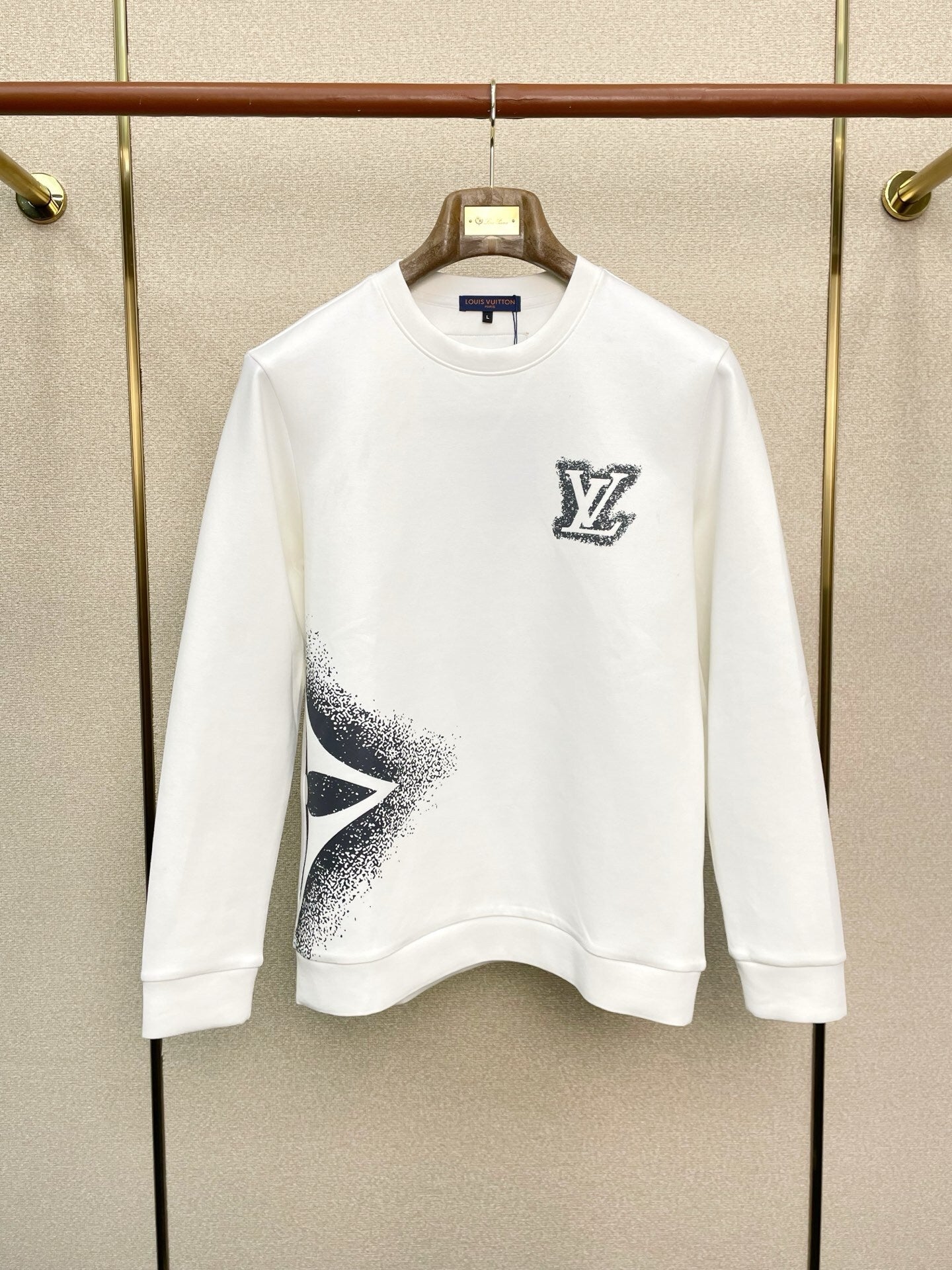 Sweatshirt mit minimalistischem Grafikprint und Rundhalsausschnitt