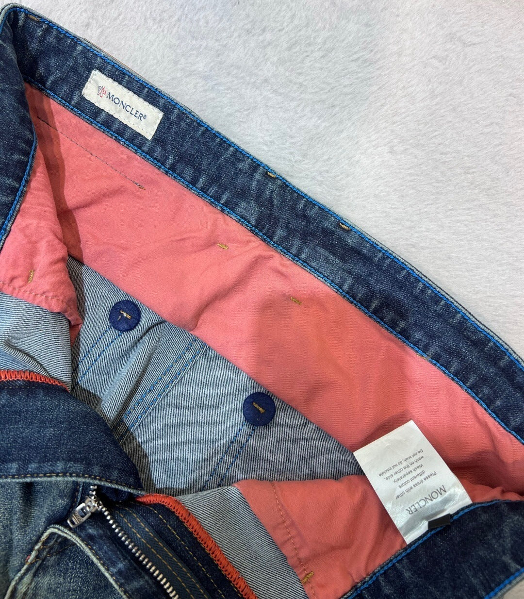 EMBROIDERED LOGO DENIM JEANS