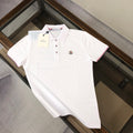 CLASSIC WHITE STRIPE TRIM LOGO POLO SHIRT