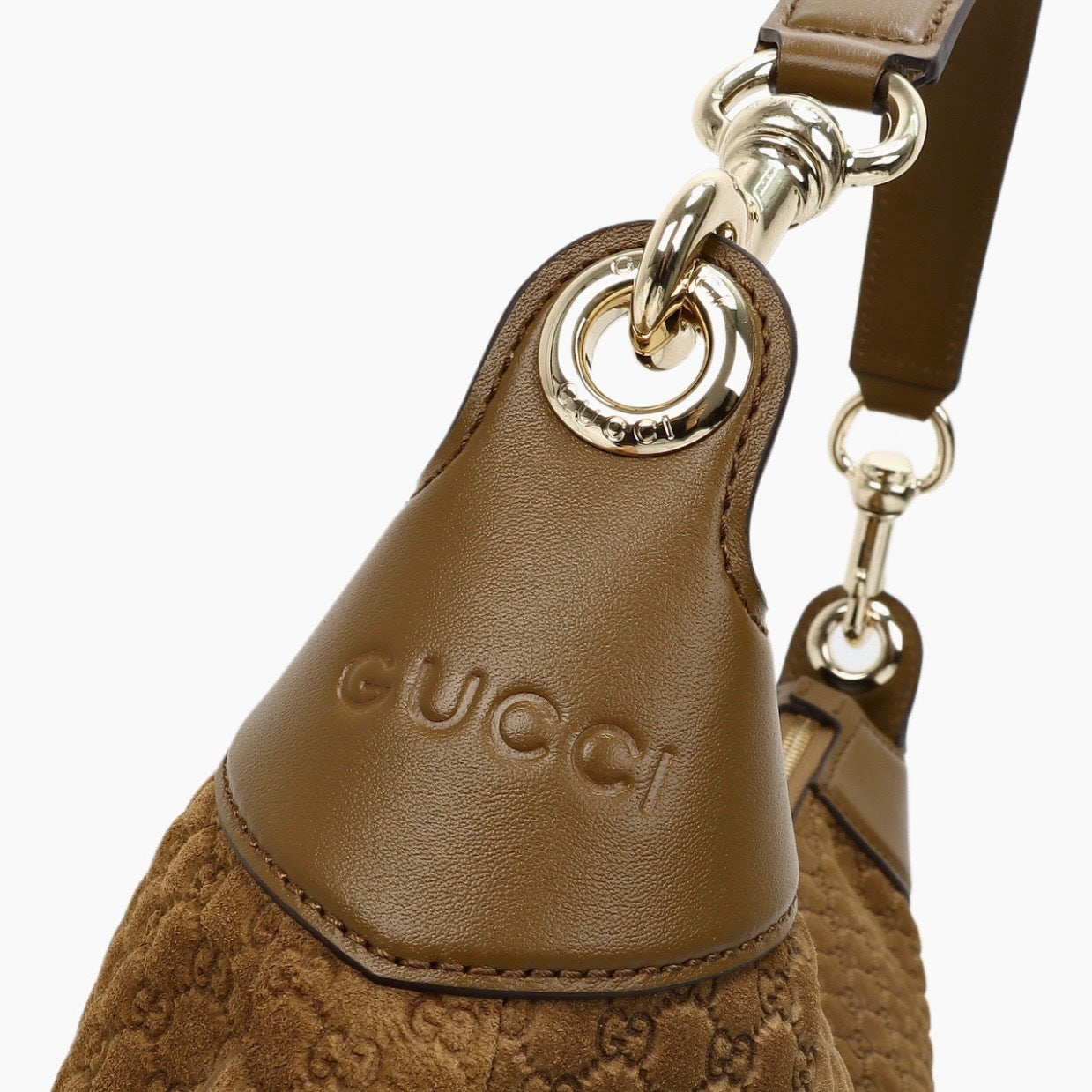 MONOGRAM SUEDE HOBO SHOULDER BAG