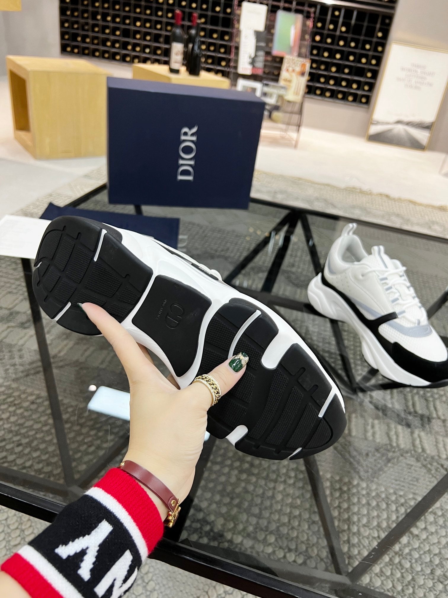 MONOCHROME CHUNKY TRAINER SNEAKERS