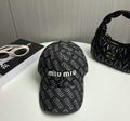 BLACK MONOGRAM BASEBALL CAP WITH EMBROIDERED LOGO