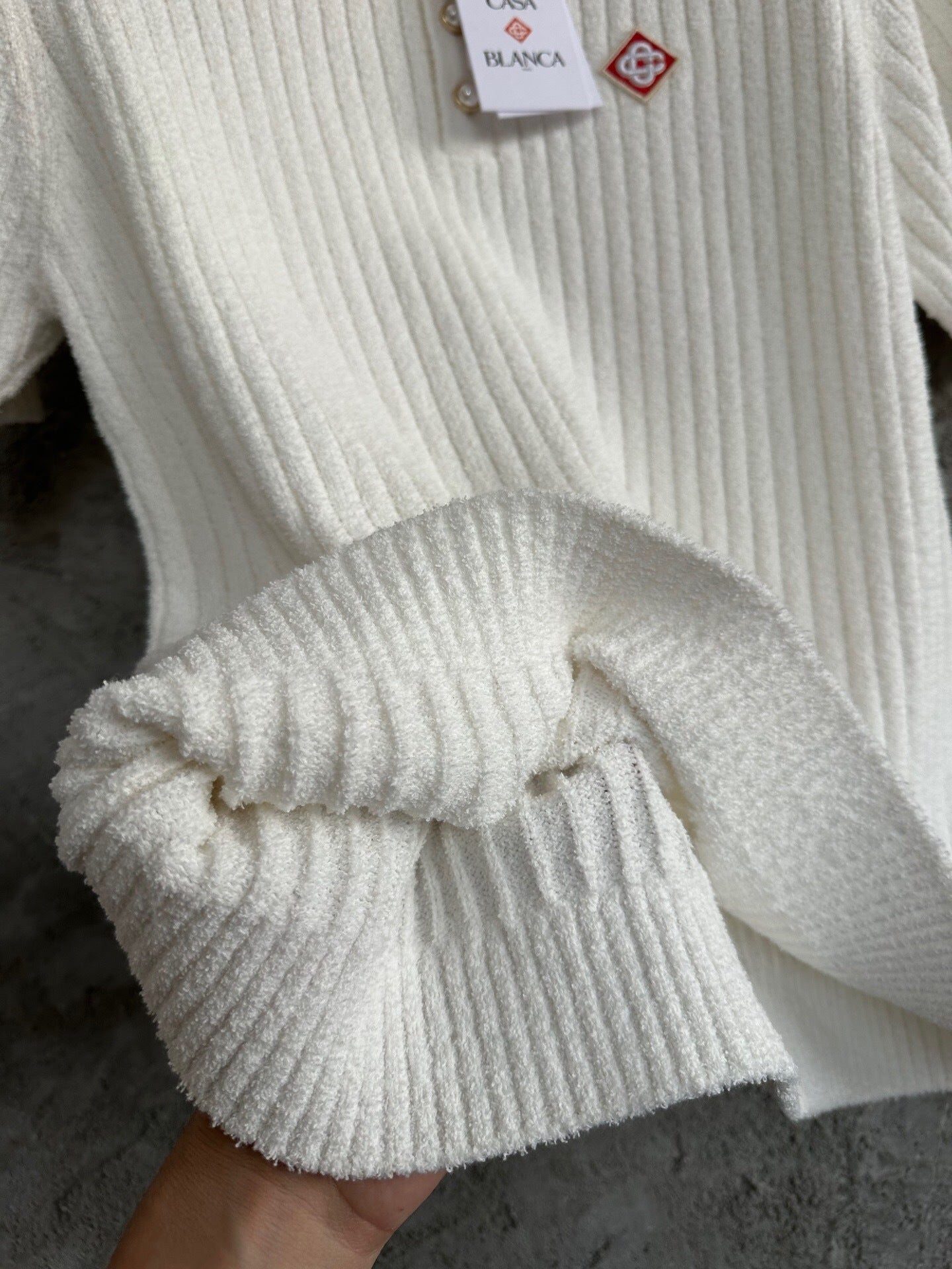 RIBBED KNIT POLO SHIRT