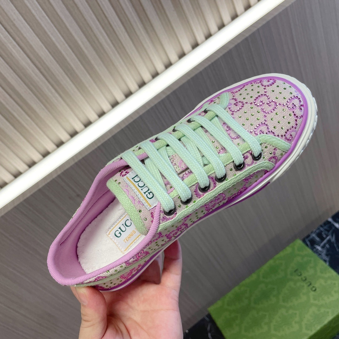 PASTEL MONOGRAM LOW-TOP SNEAKERS