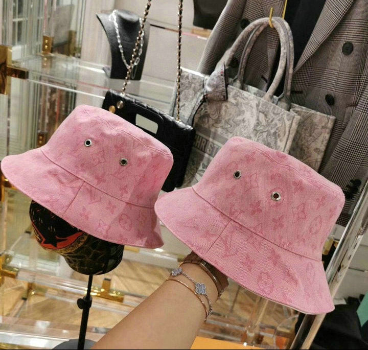 CHIC MONOGRAM PINK BUCKET HAT