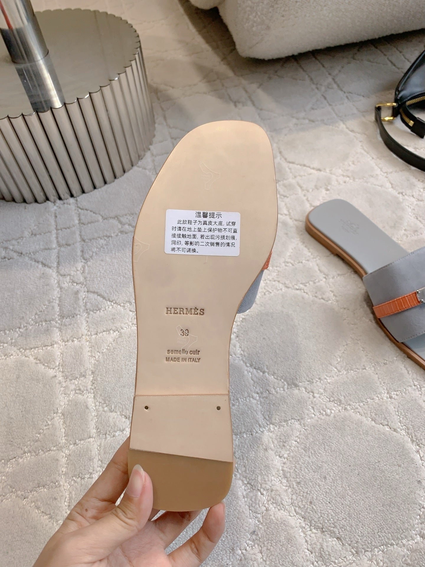 SUEDE STYLE FLAT SLIDES WITH CONTRAST STRAP DETAIL