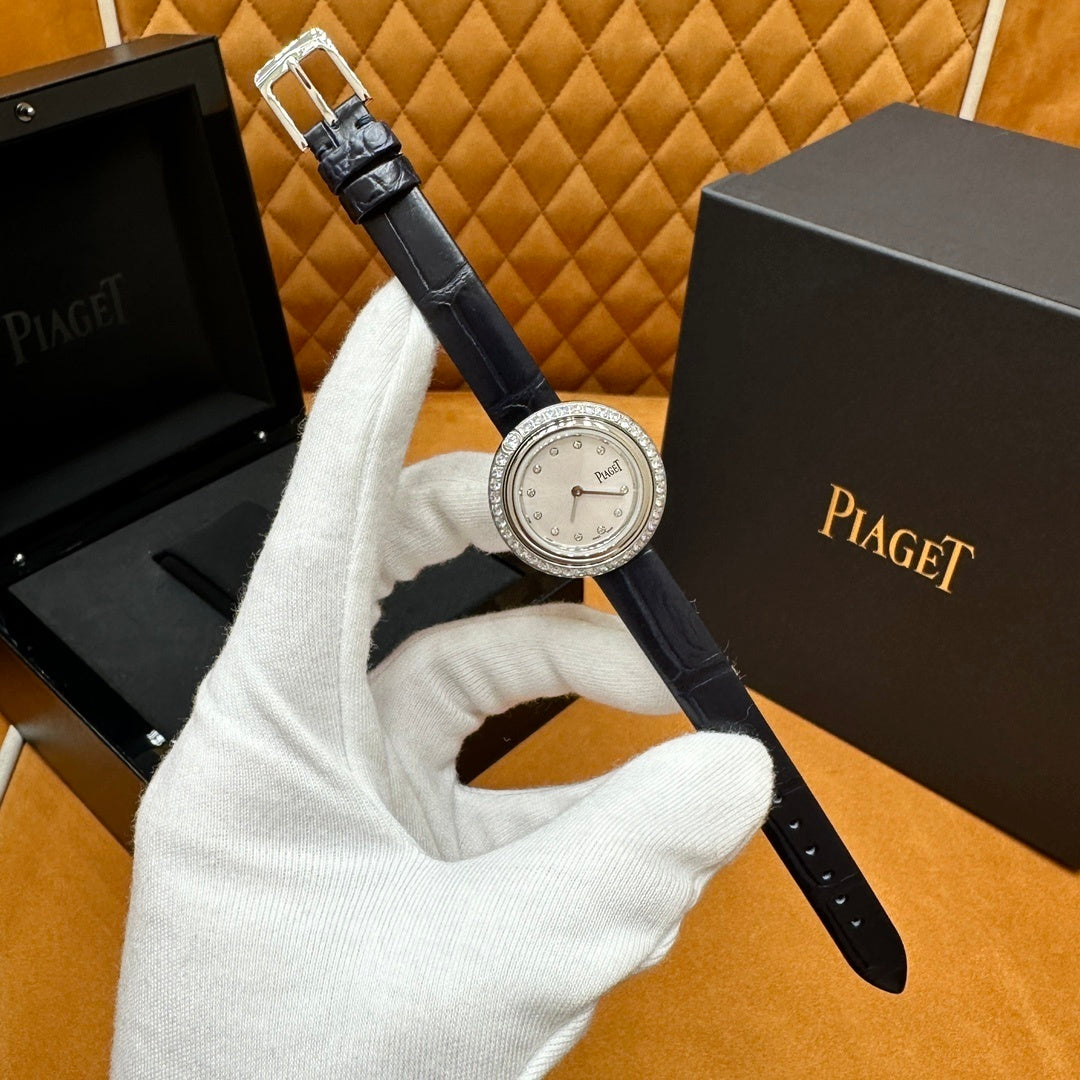 ELEGANT DIAMOND DIAL LEATHER WATCH