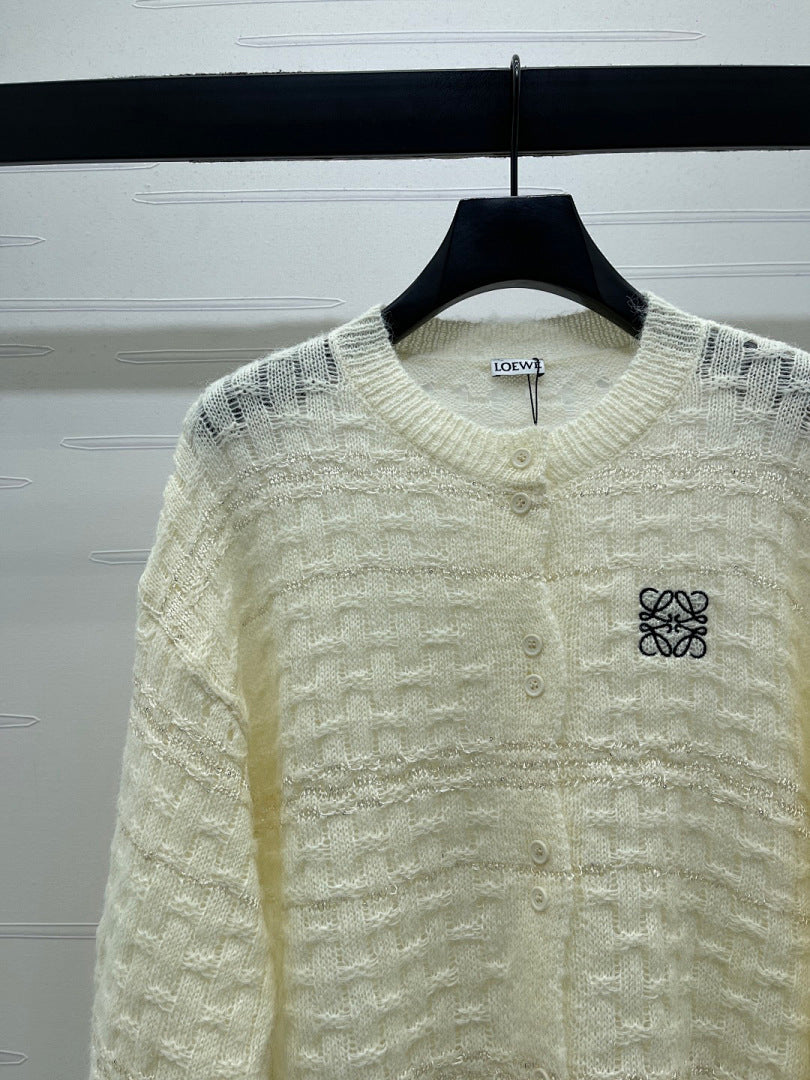 TEXTURED KNIT BUTTON CARDIGAN