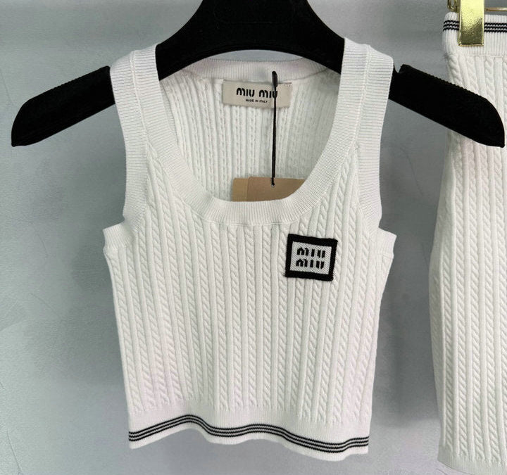 RIBBED KNIT TWO-PIECE SET