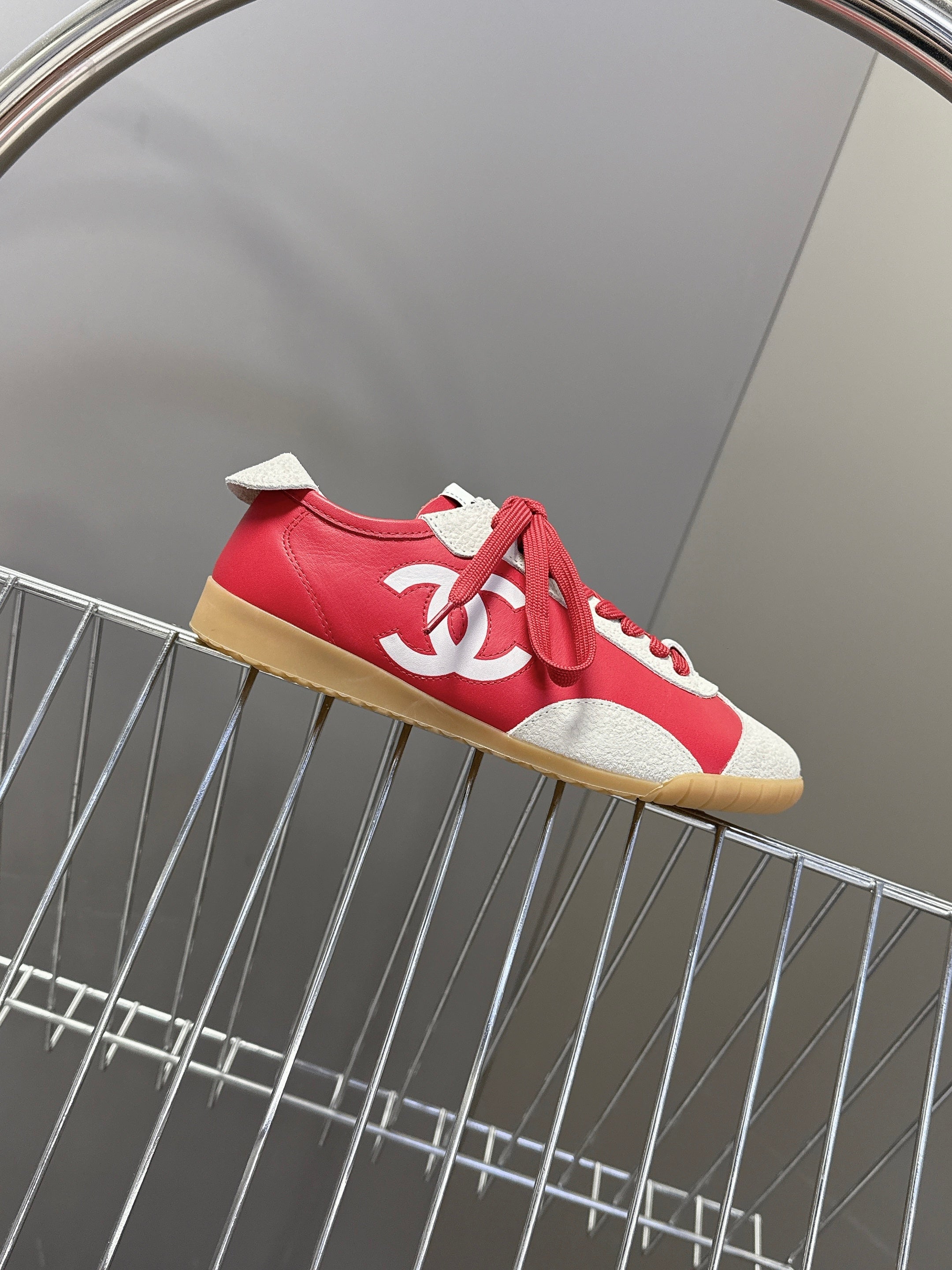 PINK WHITE RETRO SNEAKERS